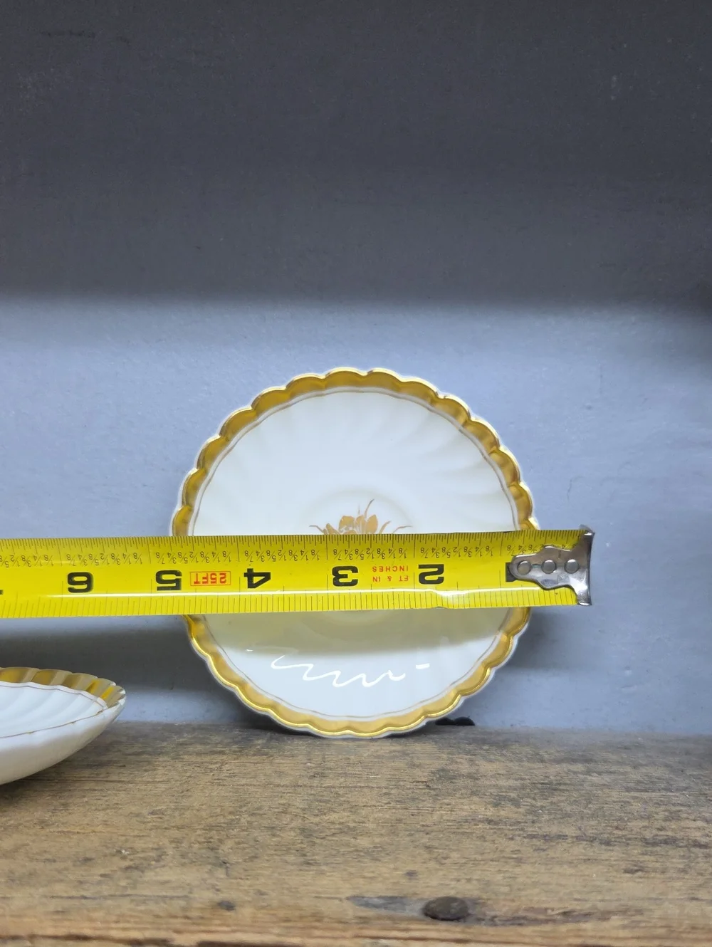 Vintage Gold Crocus Saucer Set Of 2 By Minton